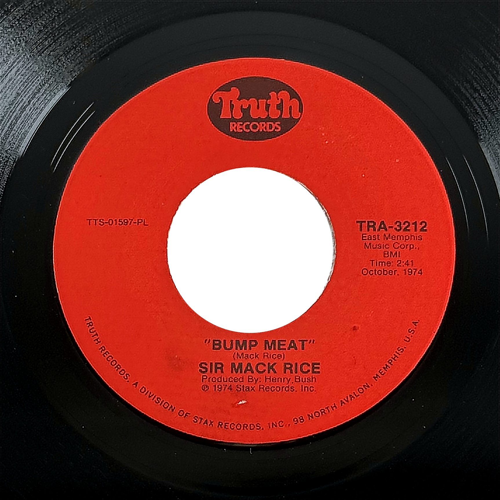 Sir Mack Rice Bump Meat / Nobody Wins Till The Game Is Over 7" Vinyl 45 RPM 1974