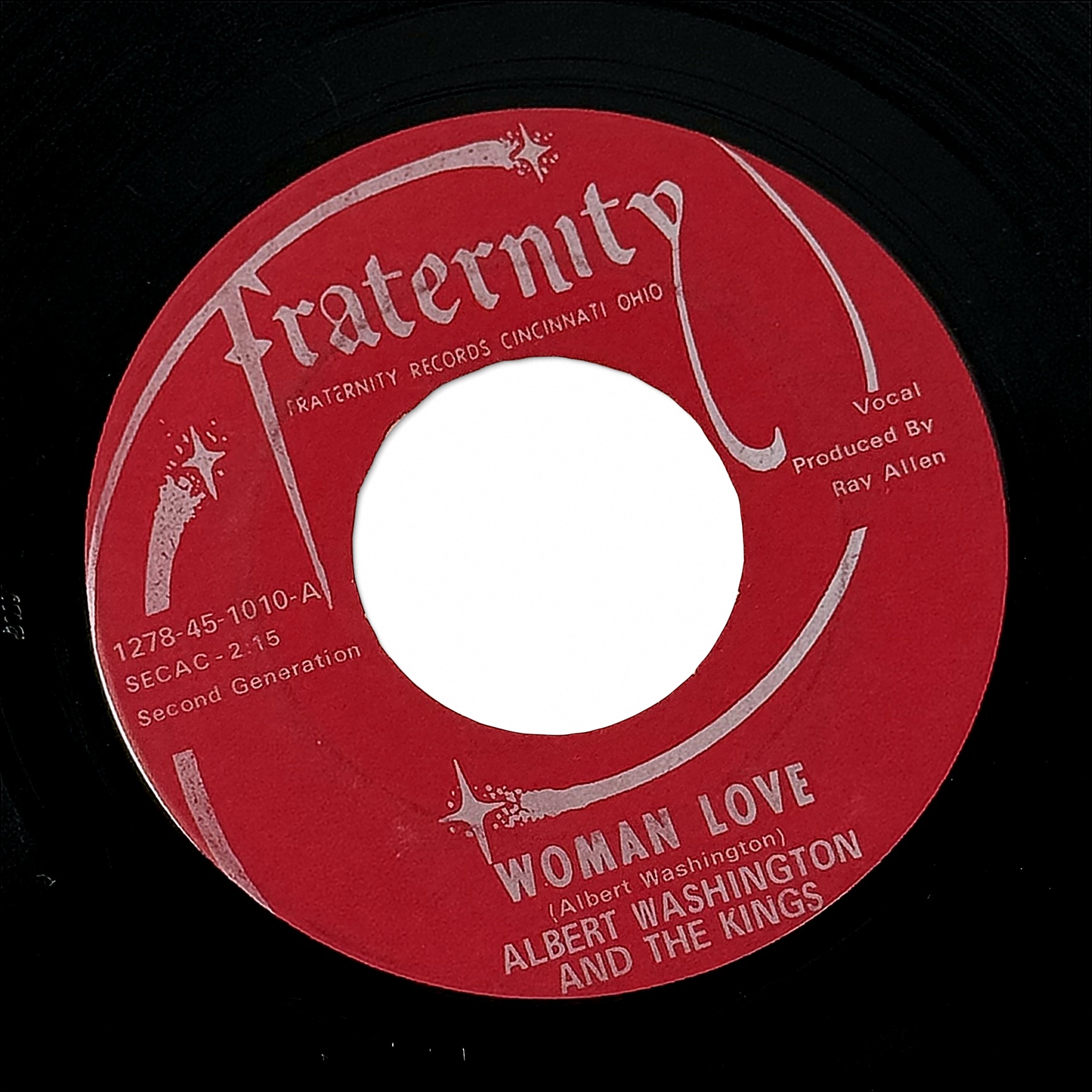 Albert Washington And The Kings Woman Love / Bring It On Up 7" Vinyl 45 RPM 1968