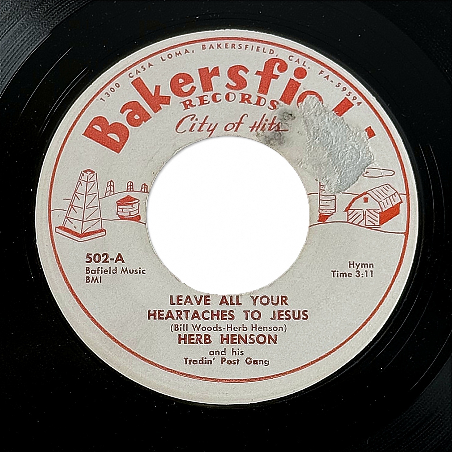 Herb Henson And his Tradin Post Leave All Your Heartaches 7" Vinyl 45 RPM Gospel