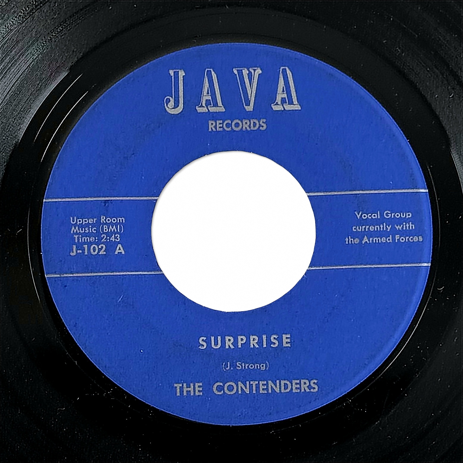 The Contenders Surprise / Lovely Lover 7" Vinyl 45 RPM JAVA Records J-102 1966